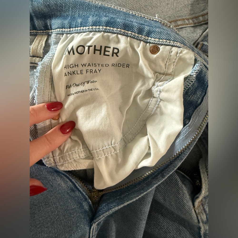 MOTHER high waisted rider ankle fray jeans - Picture 8 of 9